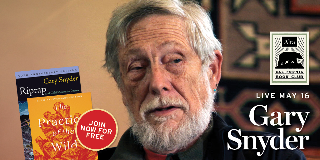 Don't miss out: we meet next week! Our host @FreemanReads will lead a free, hour-long conversation about Gary Snyder’s books with special guests, including an appearance by Snyder. altaonline.zoom.us/webinar/regist…