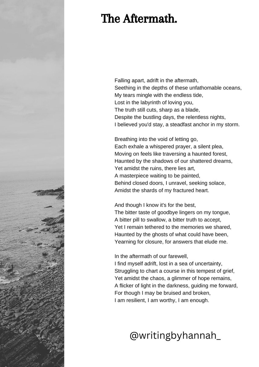 hannnieem's tweet photo. A poem I wrote today. ❤️‍🩹 #WritiCommmunity #poems #poetry #poetrylovers #writers #art #writingtherapy #breakup https://t.co/SZnncJ2gRX