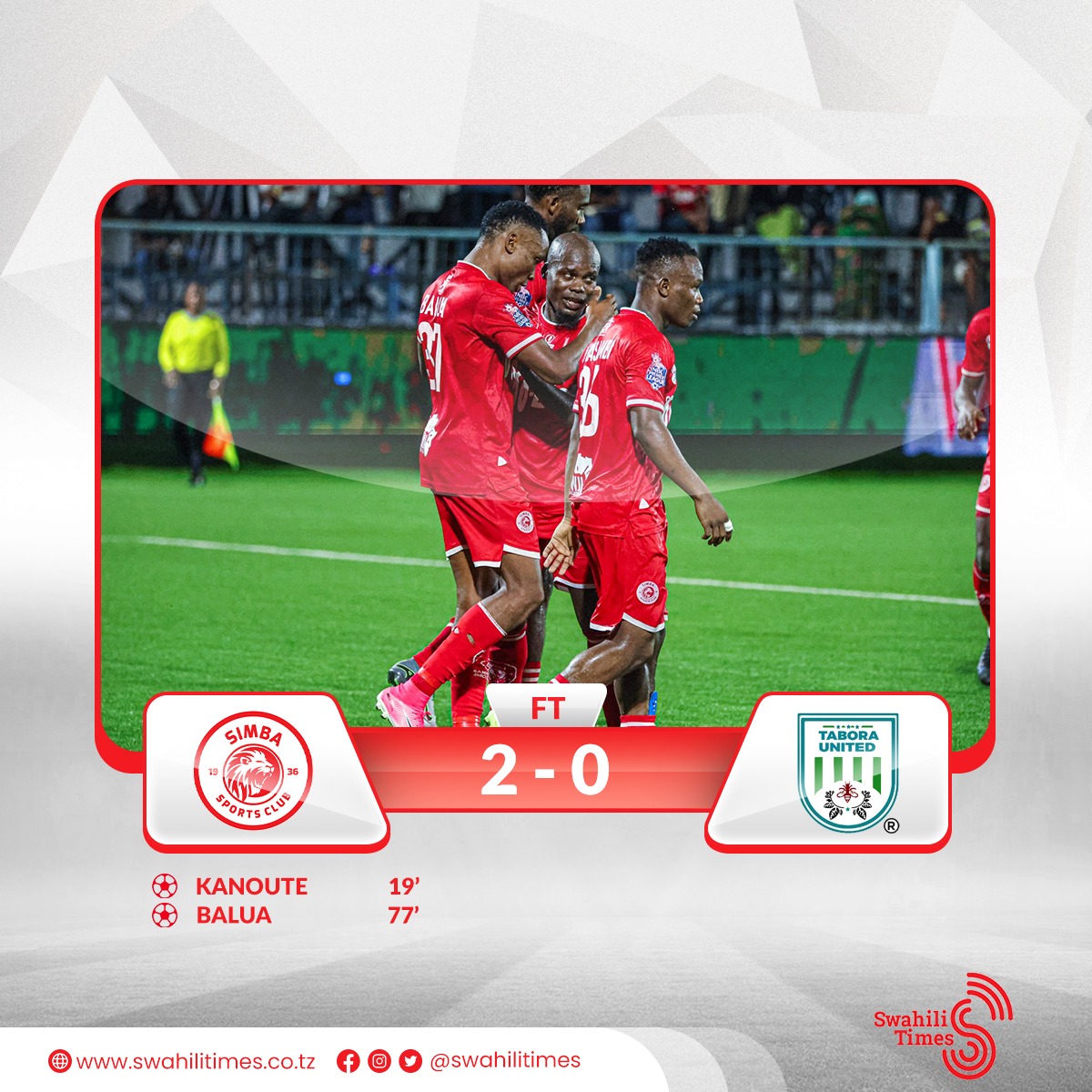 FT: Simba SC 2-0 Tabora United