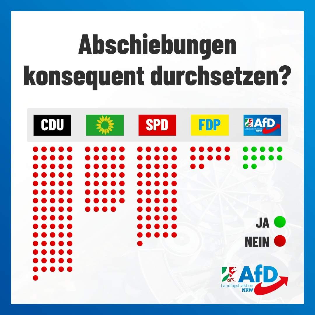 @CDU Also ich wähle die Partei die Abschiebungen konsequent durchsetzt.