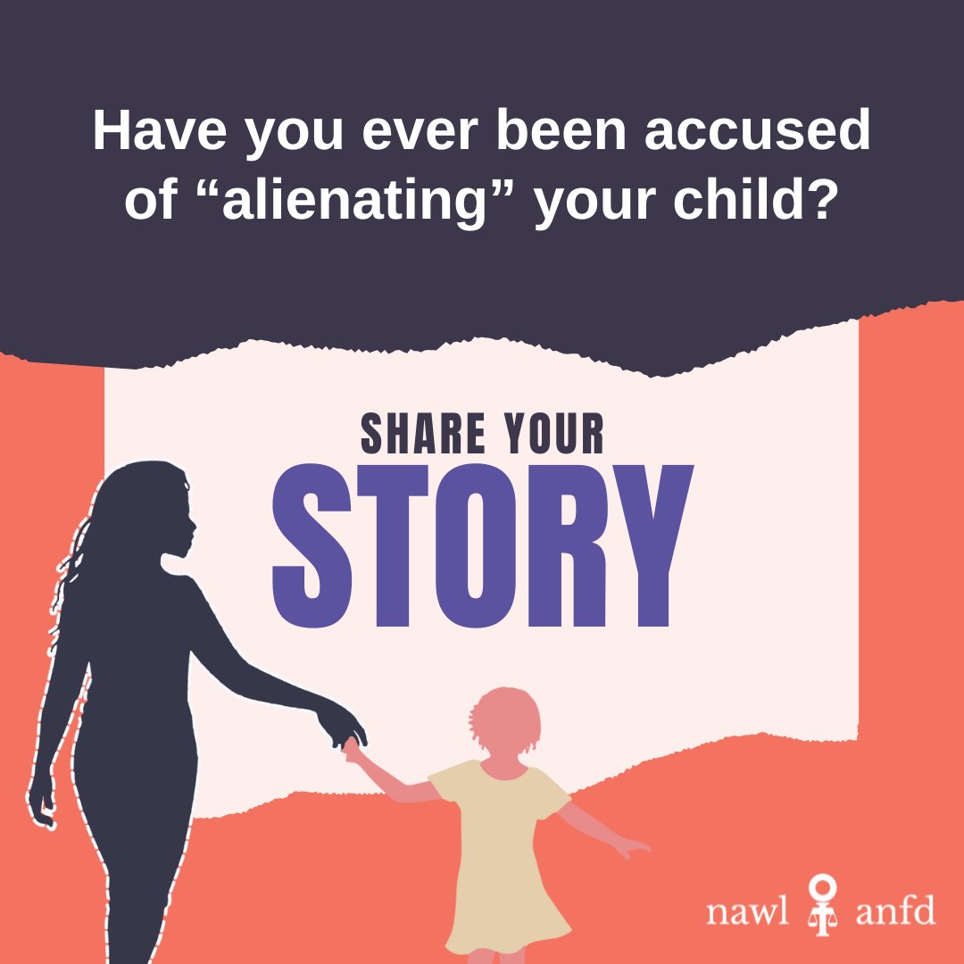 Have you ever been accused of “alienating” your child? We are fighting to stop accusations of parental alienation in family court. Sharing your story can help decisionmakers grasp how this impacts mothers and their children ➡️act.newmode.net/action/nawl/sh… #StopAccusationsAlienation
