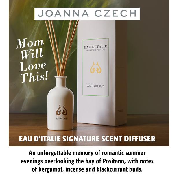 Discover the buzz about Eau d’Italie Signature Scent Diffuser @joannaczechofficial… “Looking for the Perfect Mother’s Day Gift?” Your Mom Will Love This - Eau d'Italie Signature Scent Diffuser.  Available at: Joannaczech.com #beautyfrontier #joannaczech #eauditalie