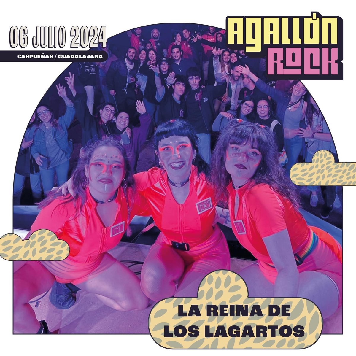 Pues se está quedando una edición de lujo del @agallonrock 🔥🔥. 

Por el momento disfrutaremos en Caspueñas de @LINZE_MUSICBAND @TangerineFlav @Los_Gritando y La Reina de los Lagartos 🎸🎸🎸