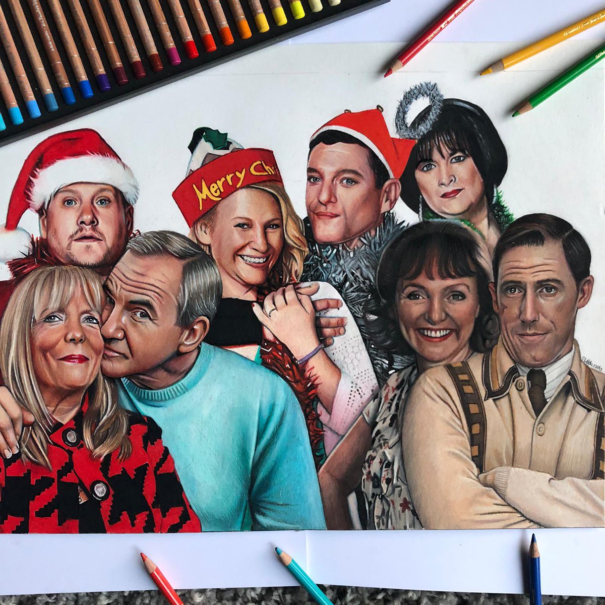 My Gavin & Stacey drawing from the 2019 Christmas special. I will have to do a new drawing this year 😅