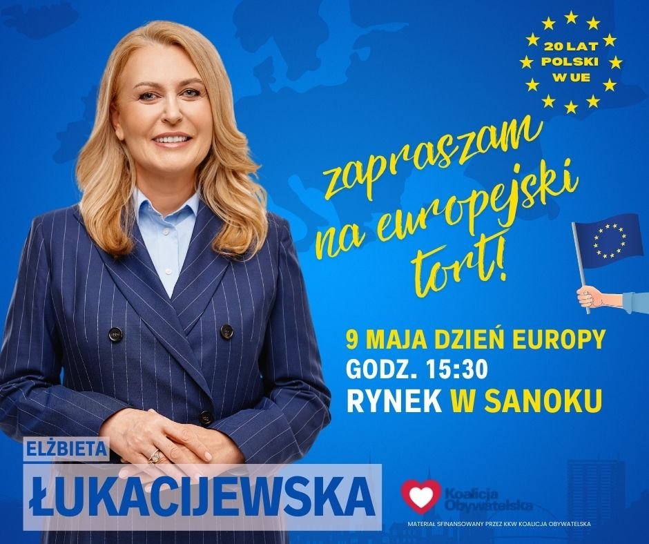 9️⃣ Maja w #DzieńEuropy 🇪🇺 o godz. 15:30, zapraszam Mieszkańcow #Sanok i #Podkarpacie na #Rynek do wspólnego świętowania‼️🎂 Razem pokroimy i zjemy europejski tort - będzie smacznie i radośnie‼️ Weźcie ze sobą rodziny i znajomych ✌️🇵🇱 🇪🇺 #Polska #Podkarpacie #UniaEuropejska…