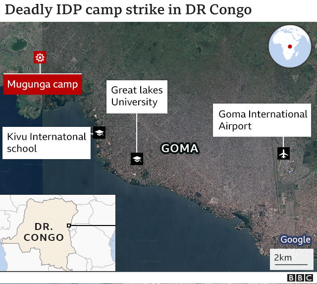 'We are in deep fear' - Congo camp residents mourn family days after bomb strike that killed 16 people. The US has accused Rwanda of the attack. Kigali says the accusation is 'ridiculous.' bbc.com/news/live/worl…