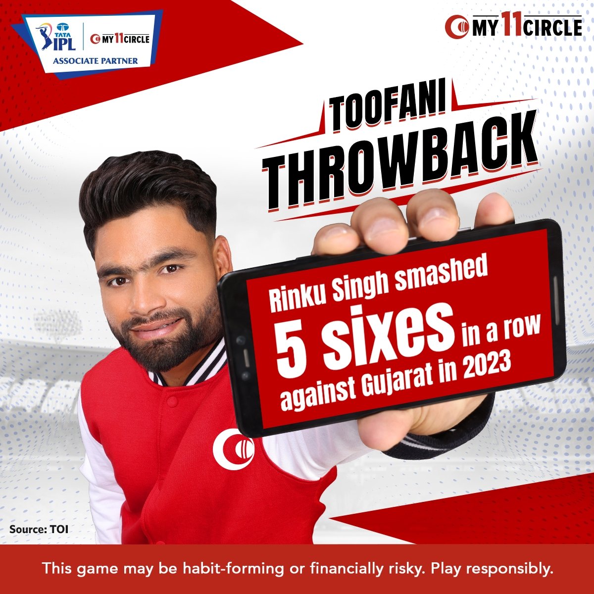 Do you remember this last-ball thriller match? 🤔 Comment below. #My11Circle #RinkuSingh #Throwback #Cricket