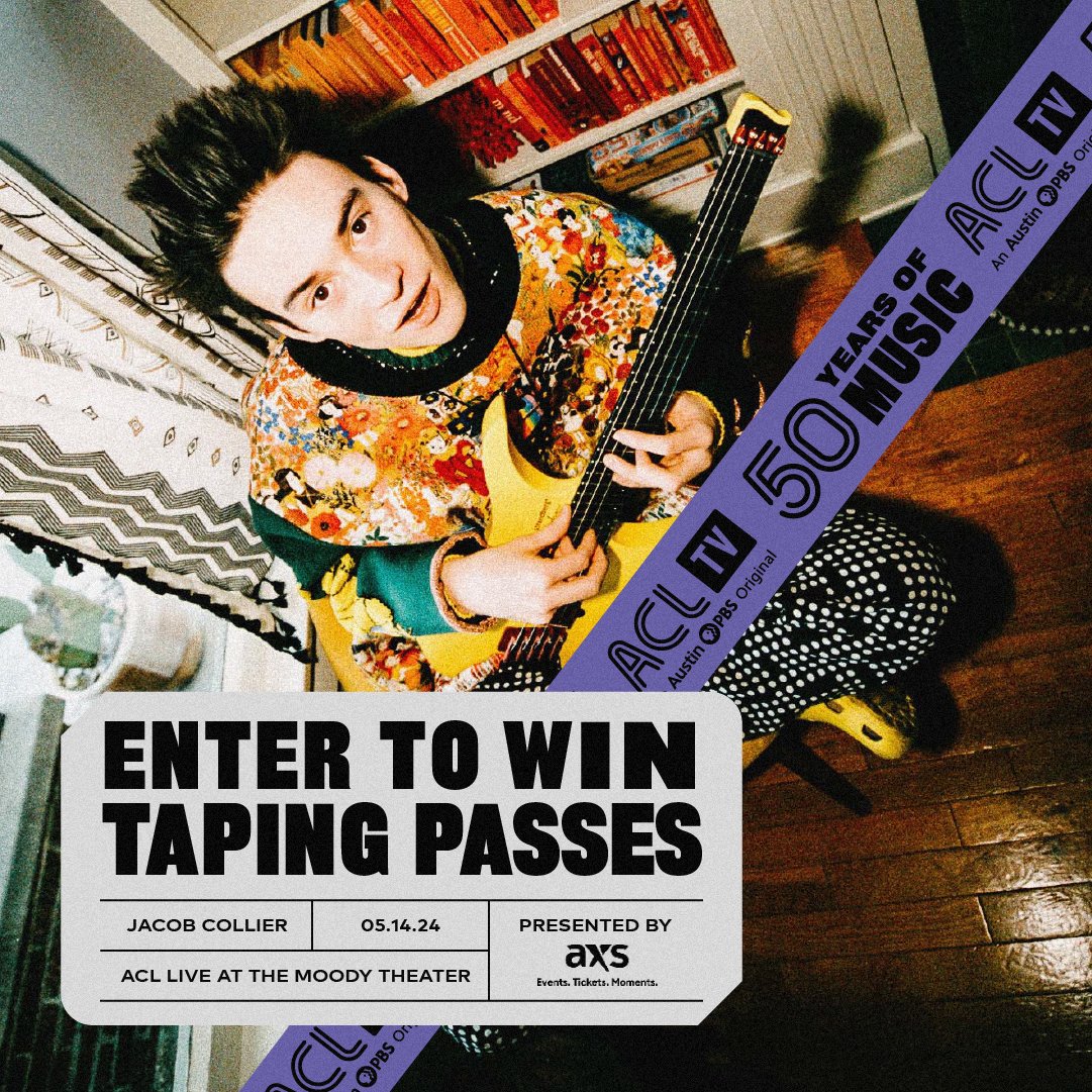 @jacobcollier brings his DJESSE World Tour to Texas next week, and he'll be stopping by Austin City Limits for a Season 50 taping on Tuesday, May 14th. We’re giving away a limited number of passes to this taping. Enter here: acltv.com/2024/05/06/giv…