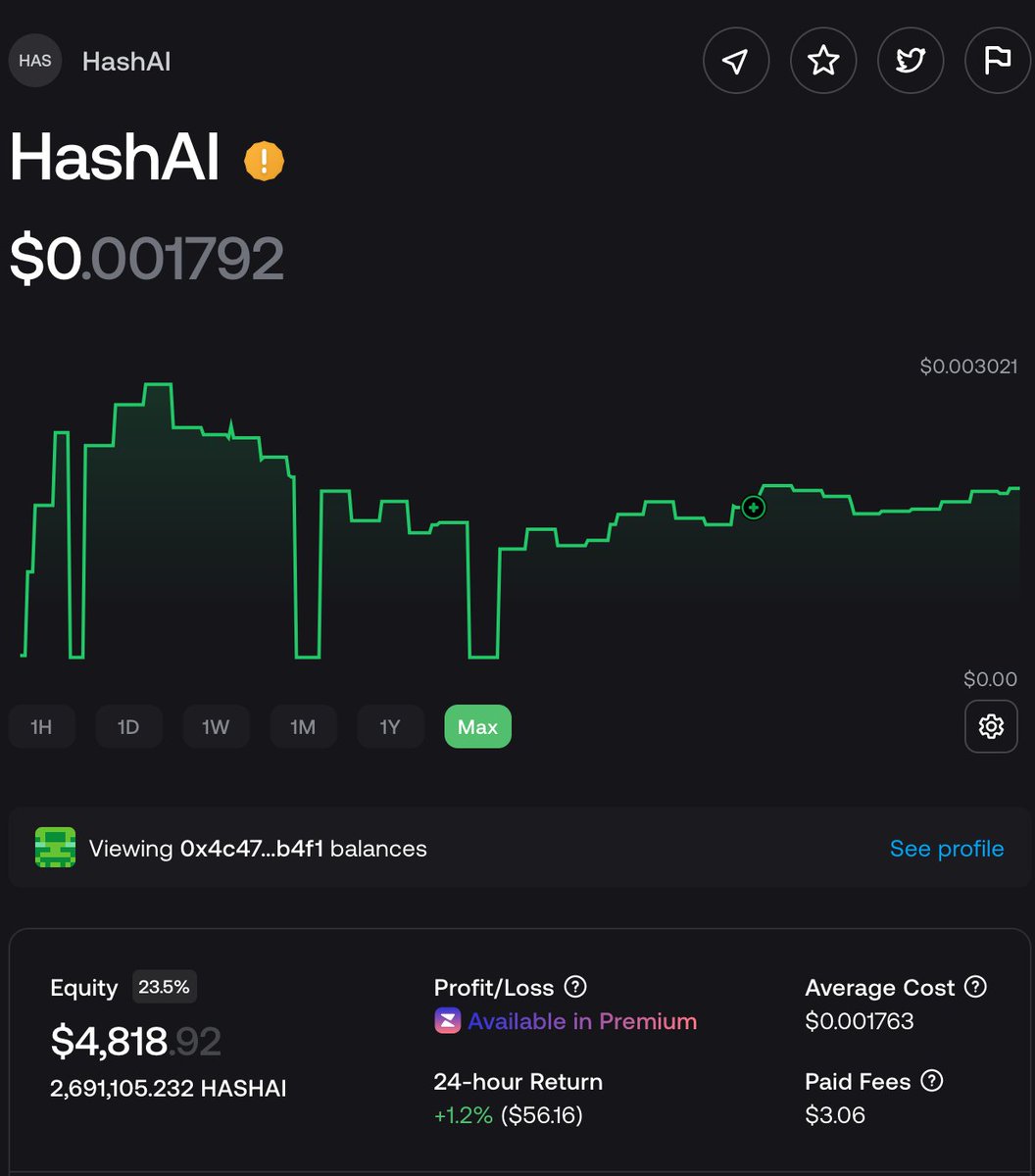 $HashAI est un de mes derniers projets IA favoris. 

J'ai rencontré les équipes à Token 2049 et ils sont très sérieux et beaucoup de whales accumulent le token en ce moment. NFA 

-> Narrative : IA
-> Market Cap : $160M

Hash AI fusionne expertise en crypto et Web3 pour créer une…