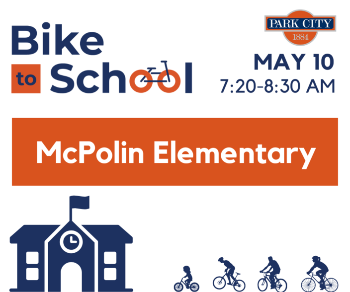 Bike to School on Fri., May 10! Bring your bike & helmet, or get a youth helmet for free at each location. Morning Meetups: 7:20 — PC Heights (Ledger Way/Richardson Flat Rd.) 7:30 — @ParkCityRec (1200 Little Kate Rd.) 7:40 — Aspen Villas 7:45 — Arches Park (end of Comstock Dr.)