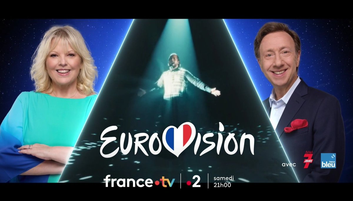 Tous avec @Slimaneoff ! J-5 avant la grande finale de l'#Eurovision sur #France2, commentée avec amour par #LaurenceBoccolini et @bernstephane. 🇫🇷 #Eurovision2024 #MonAmour