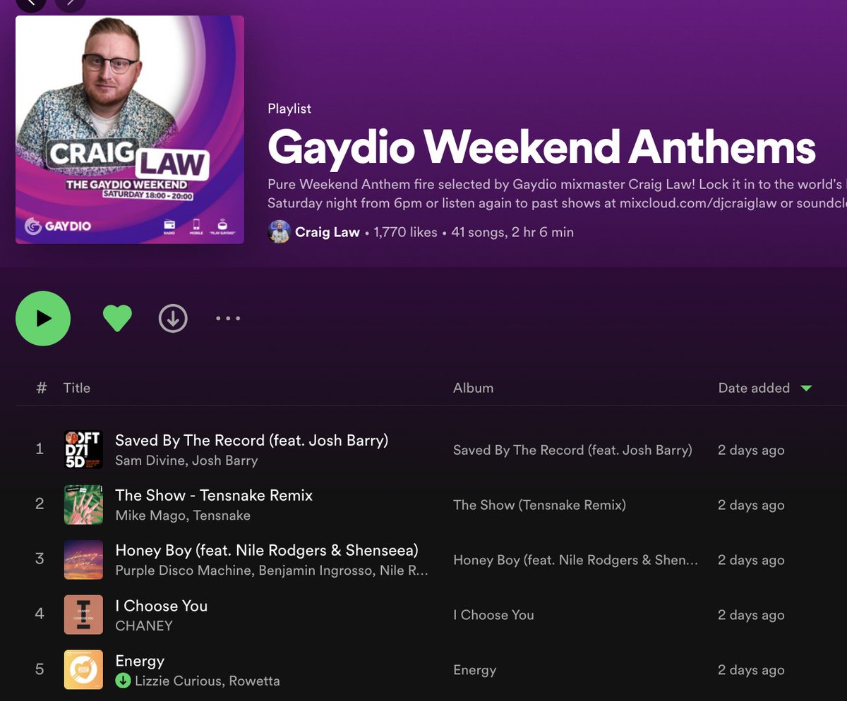 Lizzie Curious + Rowetta 'Energy' getting great support from @djcraiglaw on @Gaydio  💥 Thanku for the play on your peaktime show + the add to the Gaydio Weekend Anthems playlist 🔥