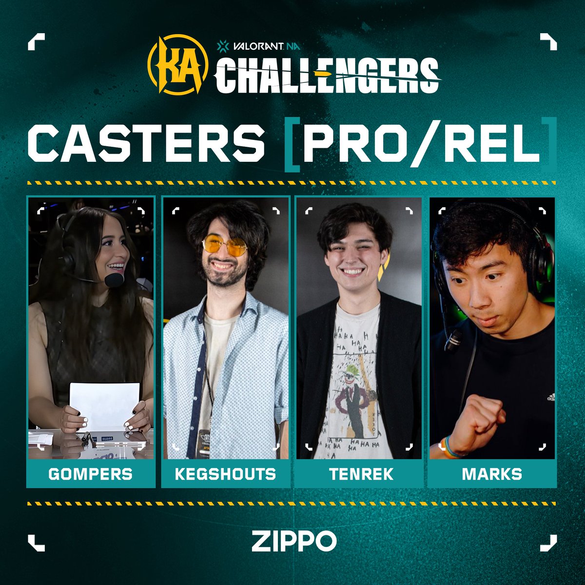 Countdown is on! ⏰

#ChallengersNA - May Promotion/Relegation is just a few hours away, & our Broadcast Talent is Locked, Loaded, and Pumped!!  

🎙 @gompersx
🎙 @KEGSHOUTS
🎙 @TenrekGG
🎙 @marks_wong 

⏰ 4PM EST
📺 twitch.tv/valorant_north…
