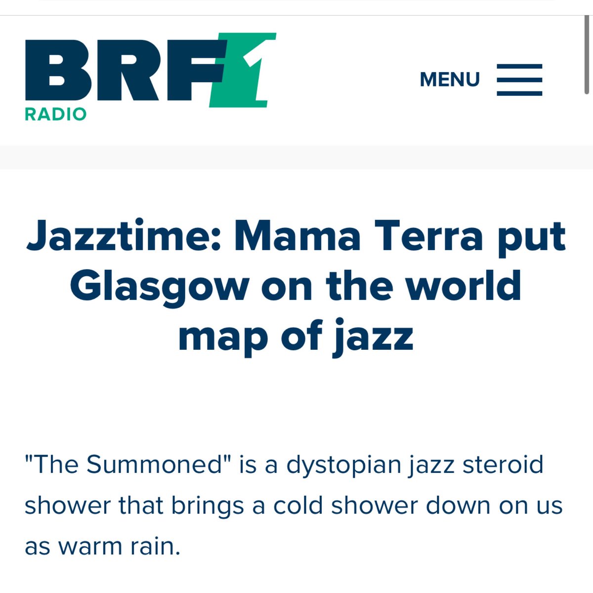 “The Summoned” is a dystopian jazz steroid shower that brings a cold shower down on us as warm rain.” One of my favourite lines about “The Summoned” album I’ve read. Thank you to #jazztime on #brf1 radio for the feature and review. Such kind words said about the album. 🙏