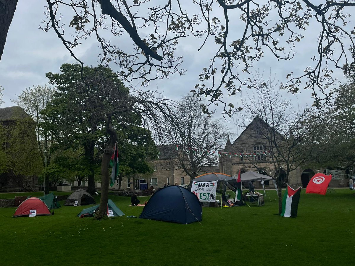 Solidarity with the newly established Gaza solidarity student camp at Aberdeen university ✊🏼✊🏾✊🏿