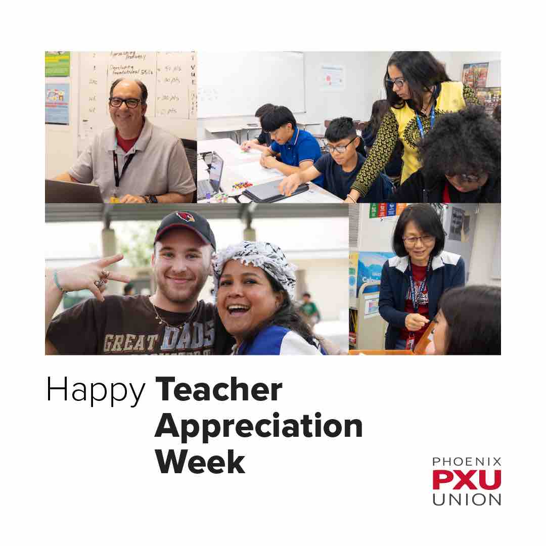 Happy Teacher Appreciation Week, PXU Family 🎉 This week, and every week, we are so thankful for all of our teachers for everything they do to ensure our students have a quality education ❤️ Thank you so much, PXU teachers 👏
