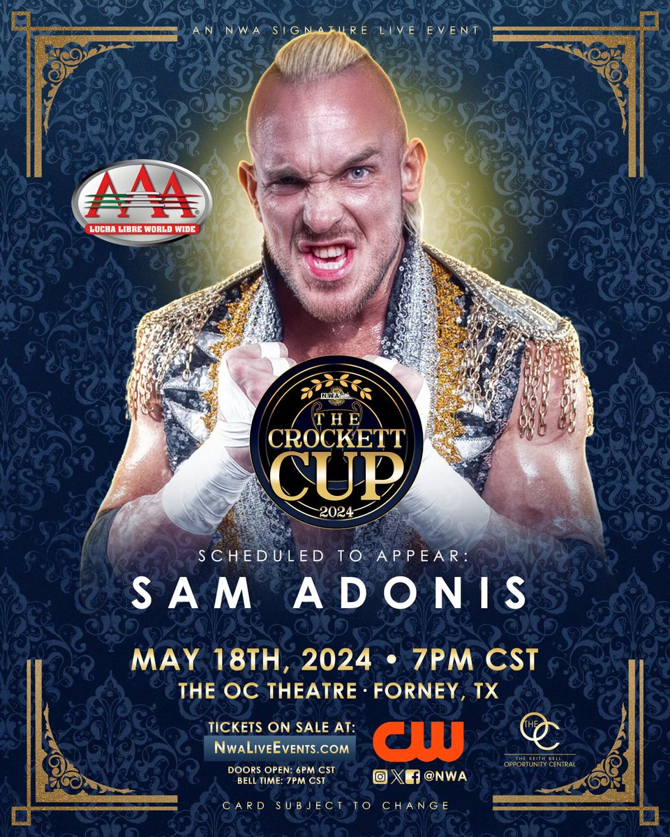 The @nwa returns to Texas on May 18th!

See you there!!!
#ElRudoDeLasChicas
#CrockettCup