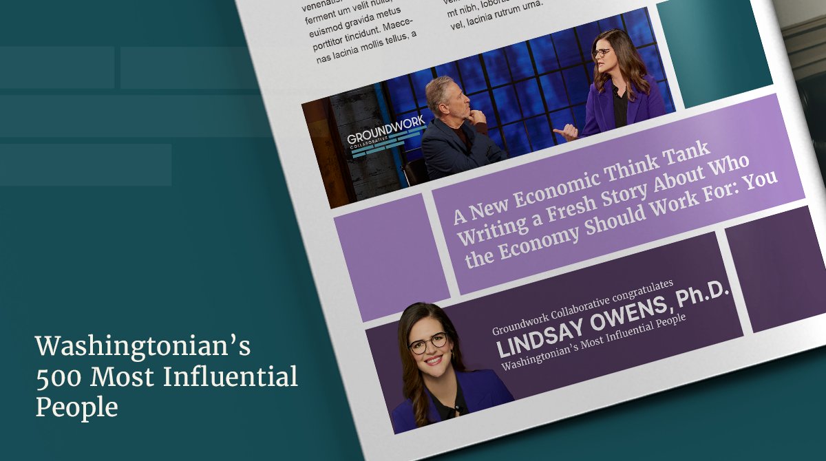 “By exposing how corporate profiteering results in price increases, [she's] been credited with changing the way people understand inflation.” ICYMI: Groundwork’s @owenslindsay1 is one of @Washingtonian's Most Influential People of 2024!