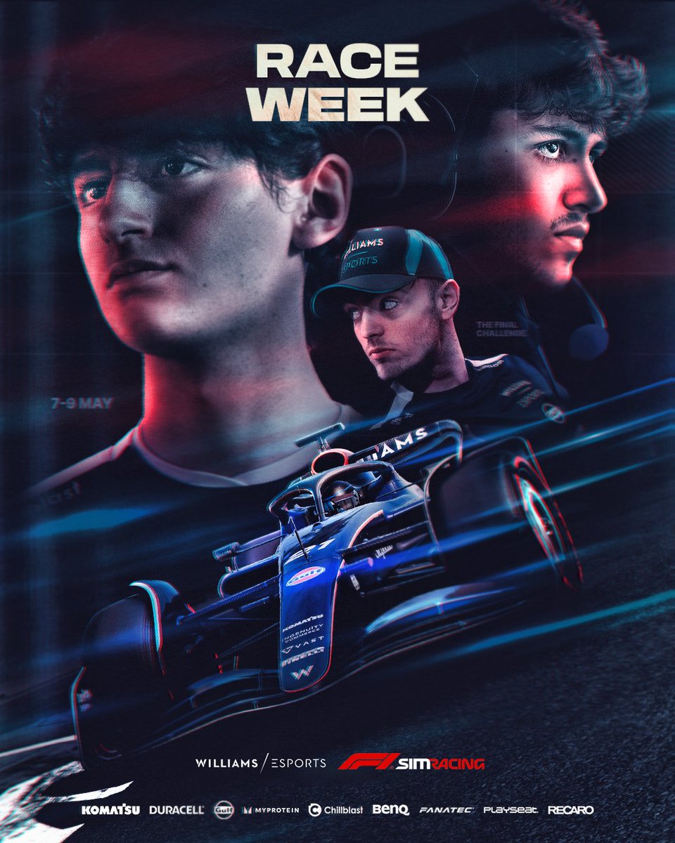 THE FINAL CHALLENGE. @F1Esports race week is calling for the last time in 2023/24. ⏳ Until tomorrow... #WilliamsEsports #WeAreWilliams #F1Esports #SimRacing