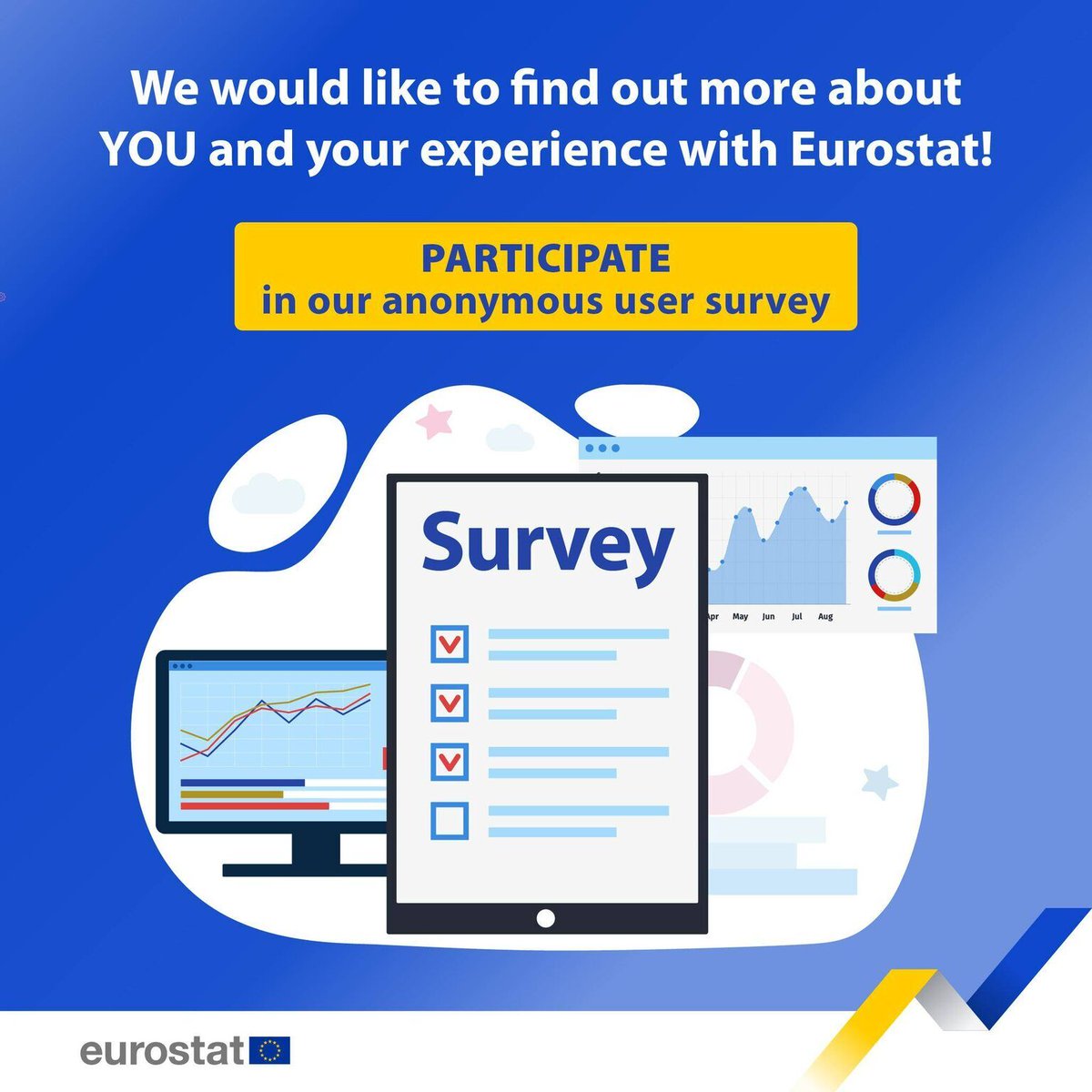 🙌 Share your opinion about Eurostat with us ❗️ 📋 We want to improve your experience when visiting our website and using our products, services, and tools. Participate in our anonymous survey 👉 europa.eu/!bHXH7j