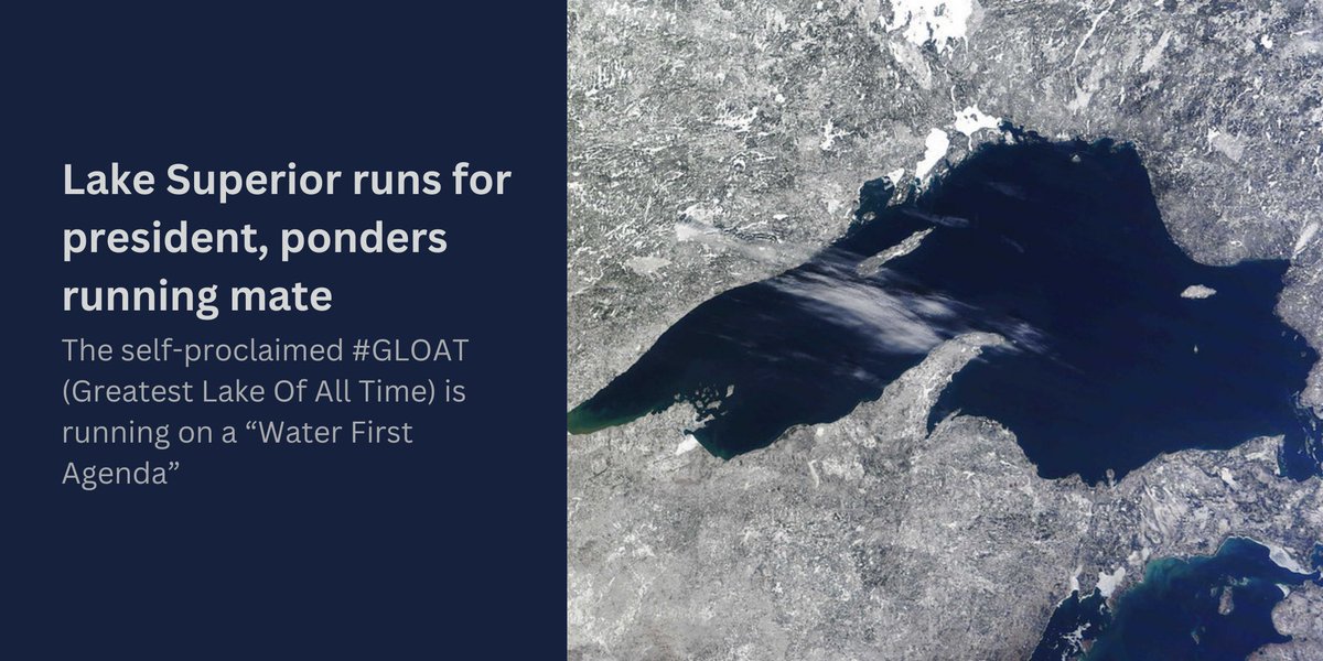 The freshwater candidate emphasizes issues like “universal liquid income” and efforts to “make lakes great again” Learn more greatlakesecho.org/2024/05/03/lak… #GLOAT #elections #greatlakes #michigan #environment