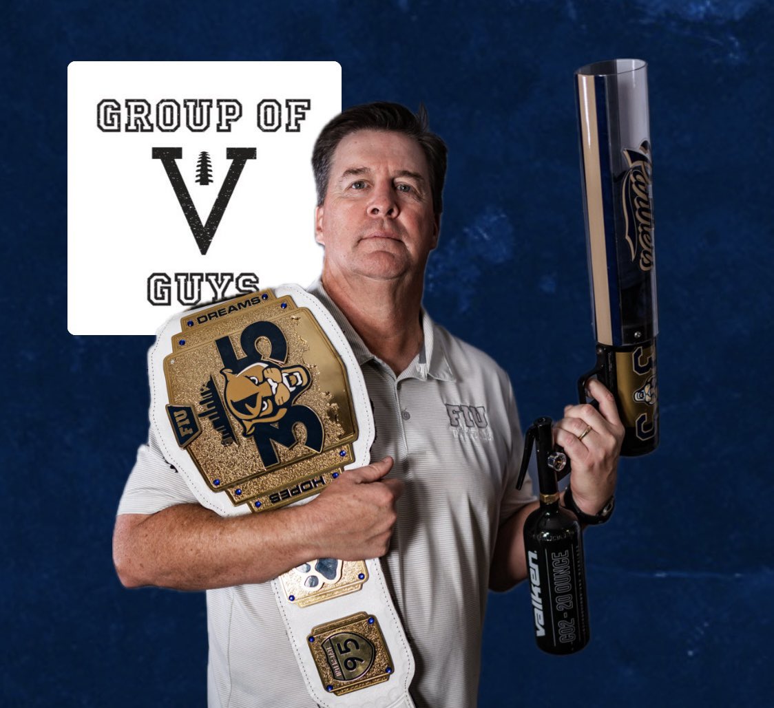 We got some Monday evening plans for y’all @CoachMikeMac will be joining @GroupOfFiveGuys tonight to talk all things FIU Football 😎 Catch them live on X and other platforms at 8PM 🚨 (Yes we know this pic is legendary 😂)