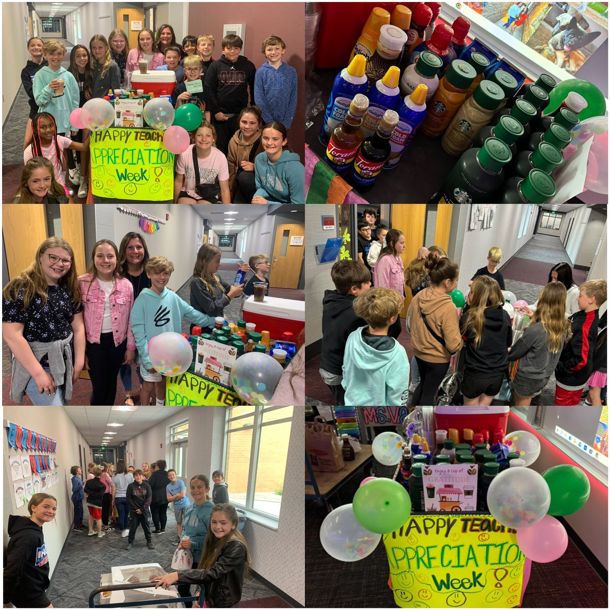 MsVarble_'s tweet photo. 🍩☕Happy Teacher Appreciation Week!📚🎉Our amazing Red Cedars Student Council members worked hard to organize a donut and coffee cart to spoil our teachers this morning! I’m so lucky &amp; proud to be working with this amazing group of kids🩷
#myredcedars 
#hanoverproud 
@hcsc219 https://t.co/c2ScSbOFv9
