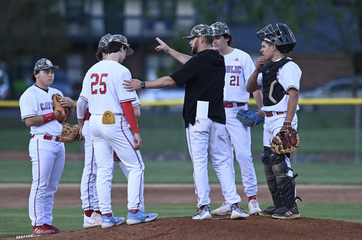 We will host East Forsyth tomorrow night at 7pm in Round 1 of the NCHSAA State playoffs. We are looking forward to hosting @EFEaglebaseball and seeing all of our fans at The Jack tomorrow night! #CatholicBSB || #RollCougs || #HTT