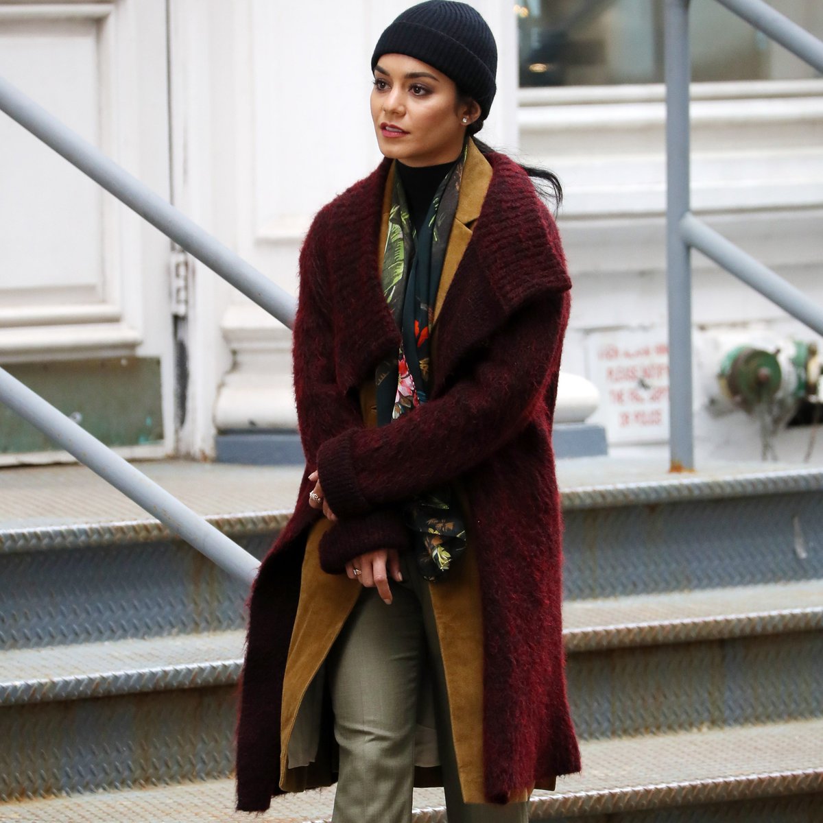 May 6, 2018: Vanessa Hudgens on the set of 'Second Act' in New York.