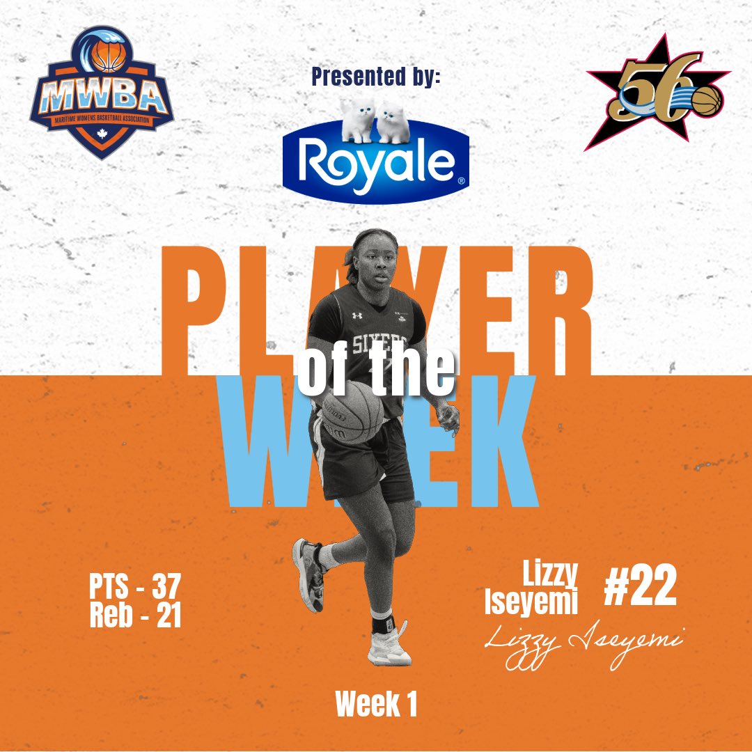 Maritime Women's Basketball Association (@the_mwba) on Twitter photo 🏅PLAYER OF THE WEEK: Elizabeth Iseyemi from the <a href="/LakeCity56ers/">Lake City 56ers</a>
Presented by: Royale
Read the full story for the other nominated athletes 🗞️ themwba.ca/2024/05/06/lak…
📸: TC Sports Media
#NowsTheTime 🏅PLAYER OF THE WEEK: Elizabeth Iseyemi from the <a href="/LakeCity56ers/">Lake City 56ers</a>
Presented by: Royale
Read the full story for the other nominated athletes 🗞️ themwba.ca/2024/05/06/lak…
📸: TC Sports Media
#NowsTheTime