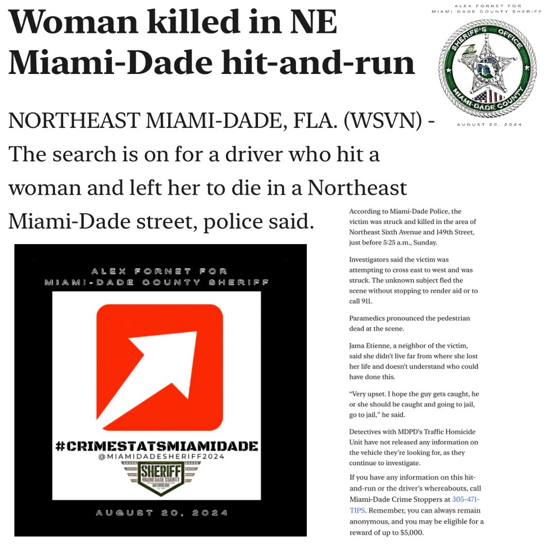 #CRIMEMIAMI #HITANDRUNMIAMI #POLICENEEDYOURHELP #HITANDRUNMIAMIDADE #SURRENDERMIAMI #DOTHERIGHTTHINGMIAMI wsvn.com/news/local/mia… #MIAMI #MIAMIDADE #MIAMIDADECOUNTY #CRIME #NEWSHERIFFINTOWN #THELAWANDORDERSHERIFF #VIOLENTCRIMEMIAMI #VIOLENCEMIAMI #CRIMEMIAMI #MIAMICRIME #SHERIFF