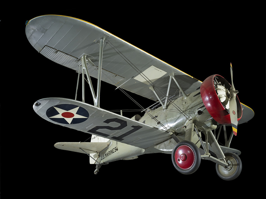 The Boeing F4B-1 was the last wooden-winged, biplane fighter produced by Boeing and used by the U.S. military. Today in 1929, the first F4B-1 made its first flight. The Museum's F4B was one of 21 F4B-4s built for the Marine Corps. #AirSpacePhoto