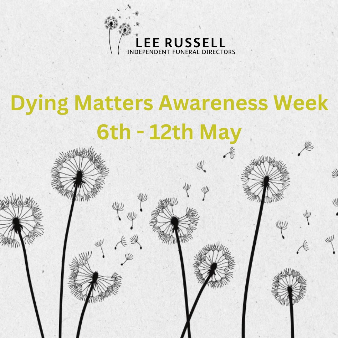 This week marks ‘Dying Matters Awareness Week’. This year’s theme is all about ‘The way we talk about Dying Matters’.
For more information check out hospiceuk.org

#dyingmatters #dyingmattersawarenessweek #griefjourney #leerussellfuneraldirectors #leerussellfunerals