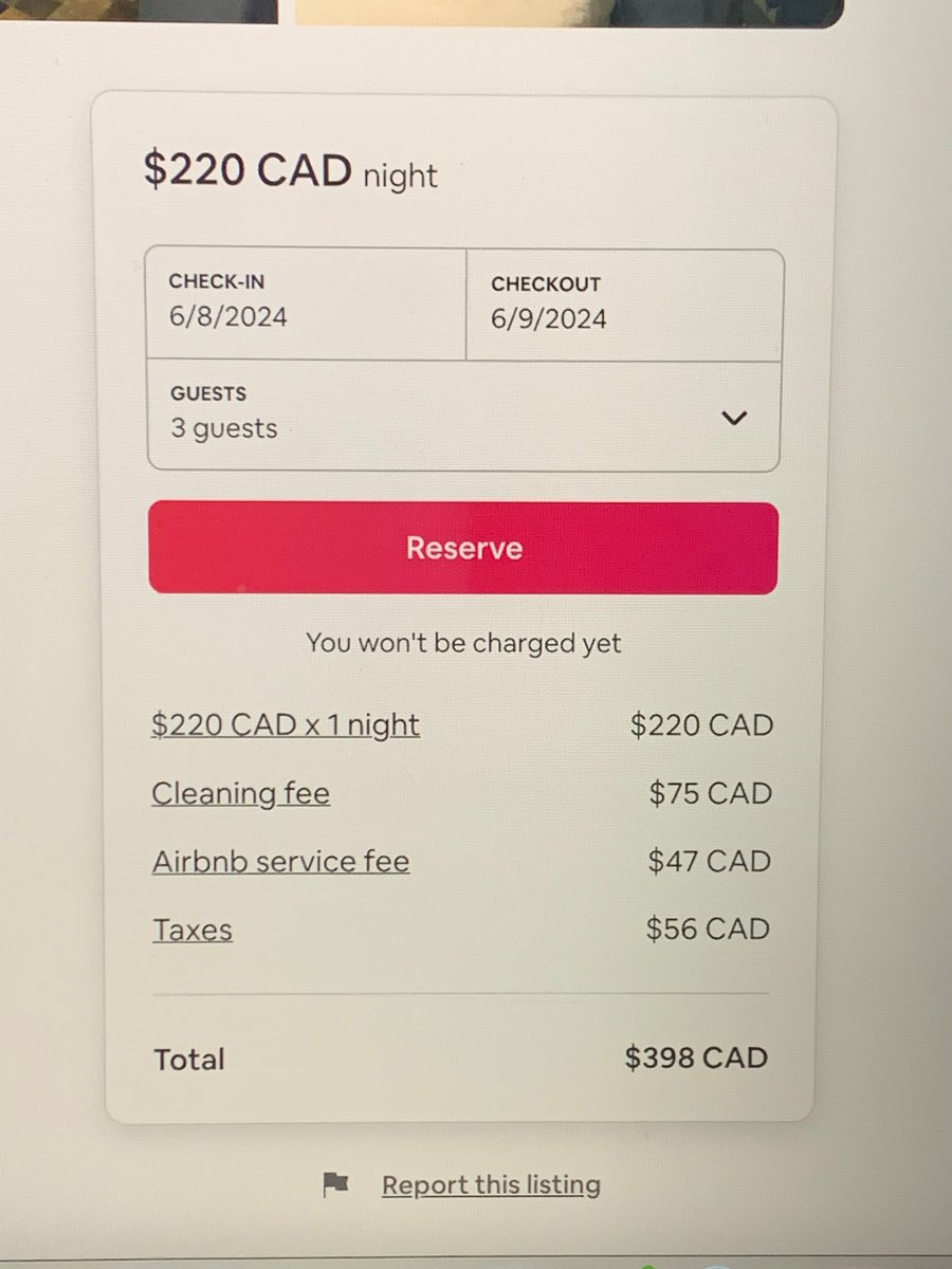 Sorry, but I thought the @Airbnb #classaction addressed this issue? Advertised at $220/night but actual price is $398/night. Am I missing something?