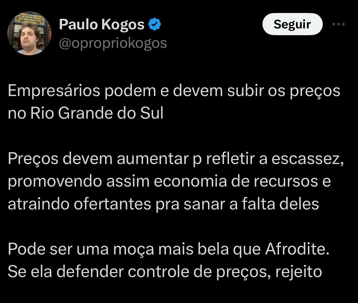 não estou dizendo que eu ativamente amarraria o Paulo Kogos, mergulharia ele em gasolina e tacaria fogo, apenas estou dizendo que se a pessoa que fizesse isso precisasse de um isqueiro talvez eu emprestasse o meu