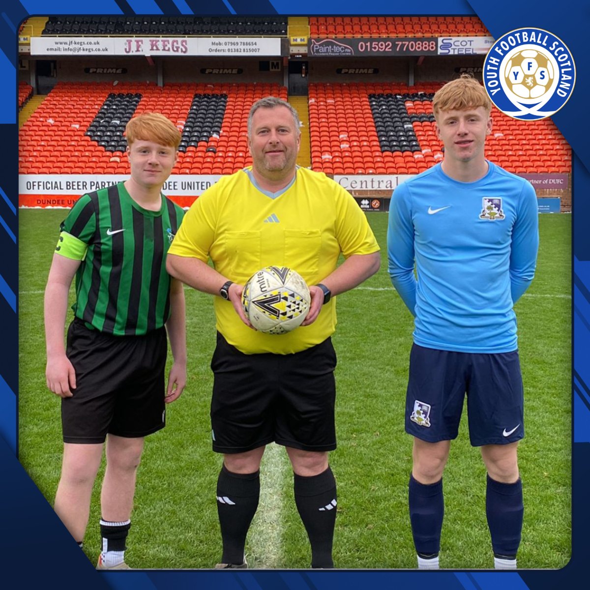 𝗖𝗨𝗣 𝗙𝗜𝗡𝗔𝗟 𝗖𝗢𝗩𝗘𝗥𝗔𝗚𝗘 🏆🎙️ YFS's 𝘼𝙧𝙘𝙝𝙞𝙚 𝘼𝙣𝙙𝙚𝙧𝙨𝙤𝙣 is at Tannadice Park for the U16 Dundee United Cup Final between @GroveAcPE and @stpaulsdundee. Stay tuned to the YFS socials for post-match reaction.