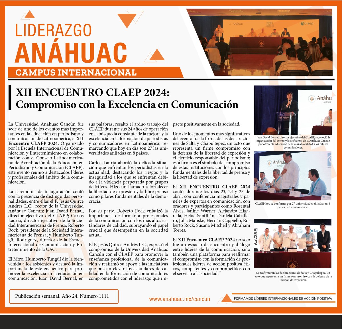 Les compartimos el Liderazgo Anáhuac publicado este domingo en el periódico 🗞️ Novedades de Q. Roo. bit.ly/4a4yxnL 🔸Somos Anáhuac, la Universidad Internacional de Cancún. #líderesinternacionalesdeacciónpositiva