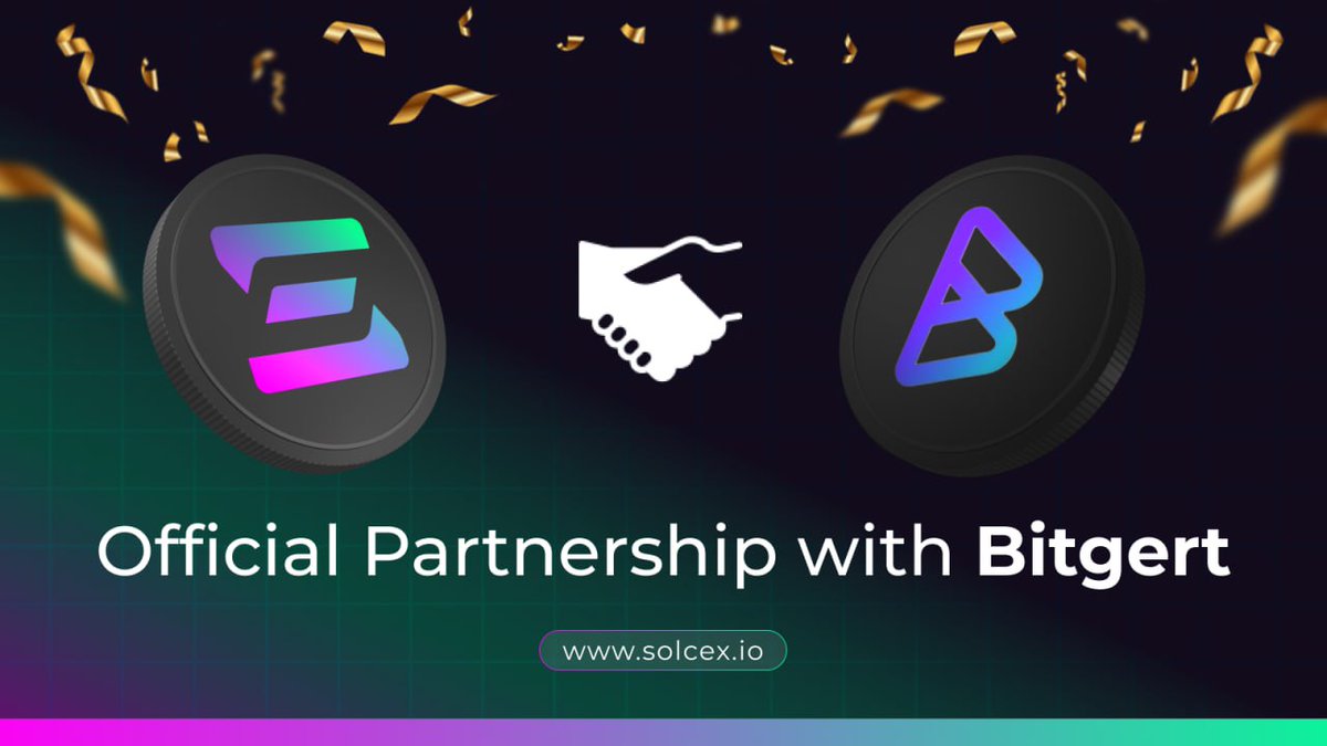We are happy to announce our partnership with @bitgertbrise 🤝 $BRISE Coin and $SOLCEX Coin have joined forces in a strategic partnership to revolutionize the crypto space. Together, we'll bring cutting-edge technology and innovation to our communities.
