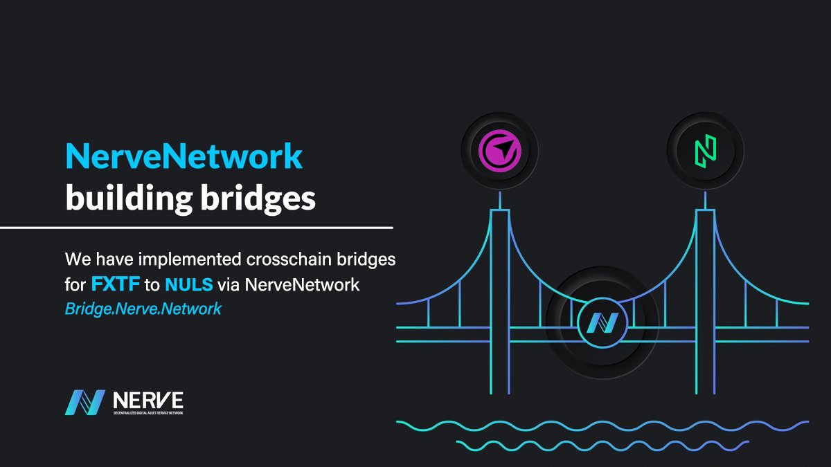 Glad to share that we have implemented cross-chain bridge for $FXTF @FixitFinder from @BNBCHAIN to @Nuls network 🎉 🌉bridge.nerve.network #NerveNetwork #crosschain #BNBChain #BNB #NULS