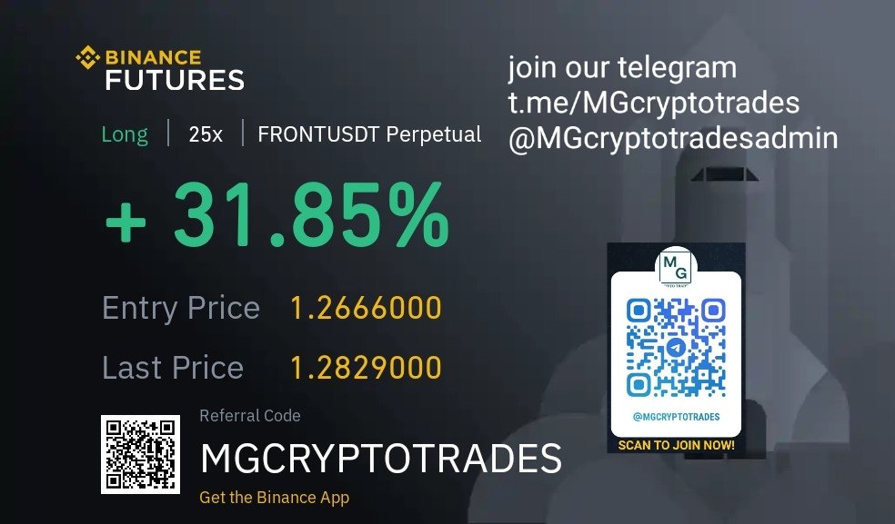 Mgcryptotrades's tweet photo. #FRONTUSDT

#FRONTUSDT MASSIVE PROFIT ON LONG POSITION 🔥🔥🔥
click on the link below 👇 

#Binance                                          

https://t.co/mp8QR9h4du https://t.co/c0fd1pbjvH