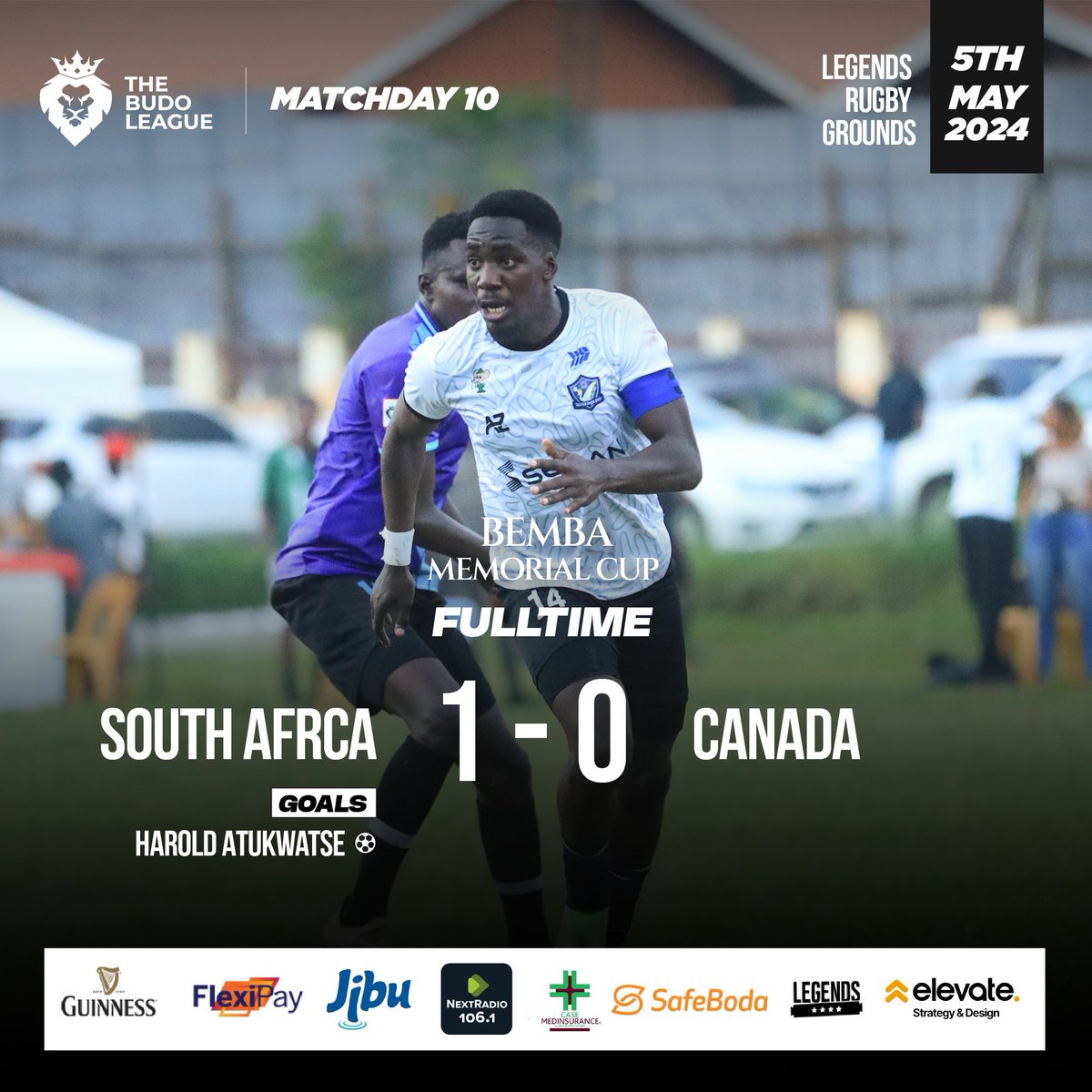 Advantage to South Africa House 🇿🇦 A late @HaroldAtukwatse goal was enough to guide Defending Champions to a 1-0 win over Canada House in #BembaMemorialCup semi final 1st leg 👏 #TBL7