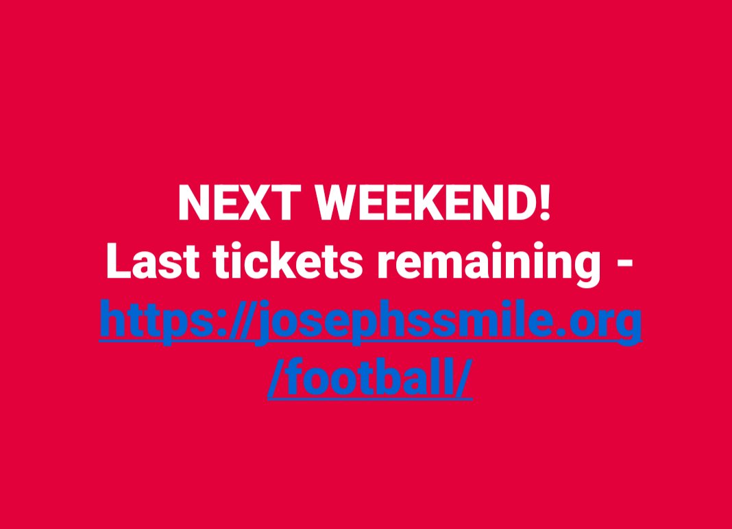 Last few days to book our Wales v England charity football match at Swansea.com Book here 👇 josephssmile.org/football/