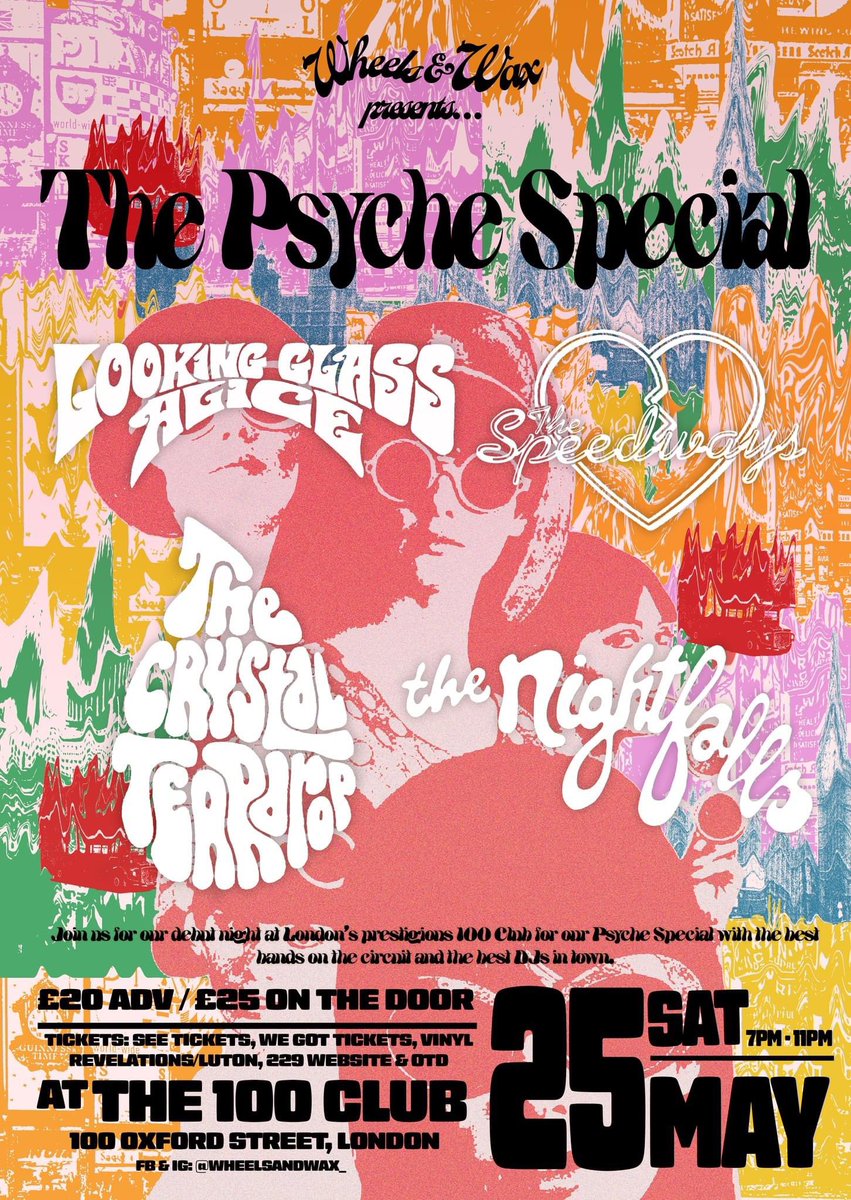 Next show: The Nightfalls live at The 100 Club. Sat 25th May

“Wheels And Wax proudly presents THE PSYCHE NIGHT at The 100 Club.
Indulge yourself in a night of all killer and no filler with a full line-up”

<a href="/100clubLondon/">The 100 Club</a> 

Tickets: wegottickets.com/event/602479/