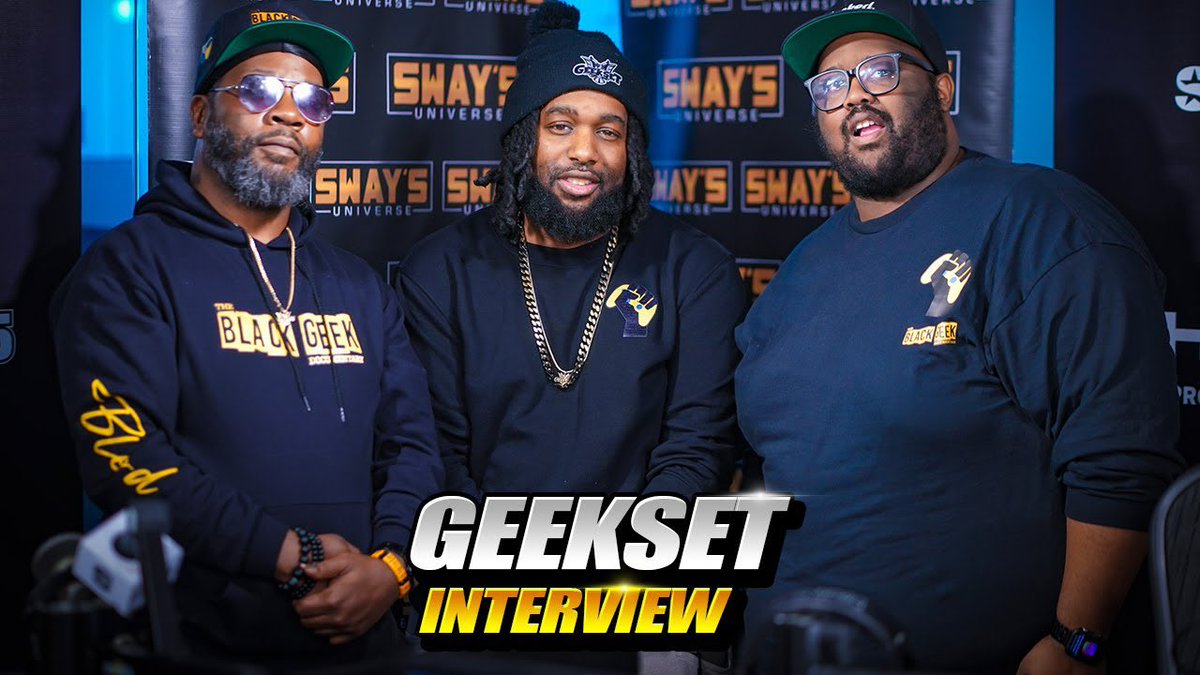 Finally I got share this image. Aye yall need a quick Pallet cleanser?!?  

Check us (@GeeksetPodcast) out on @RealSway “Sway in the Morning” talking the @BlackGeekDoc  🦅🦅🦅

Ayeeeeee it’s mf BLERDS ON SWAY IN THE MORNING!!! 

Link - youtu.be/Z3glQlGnVQ4?si…