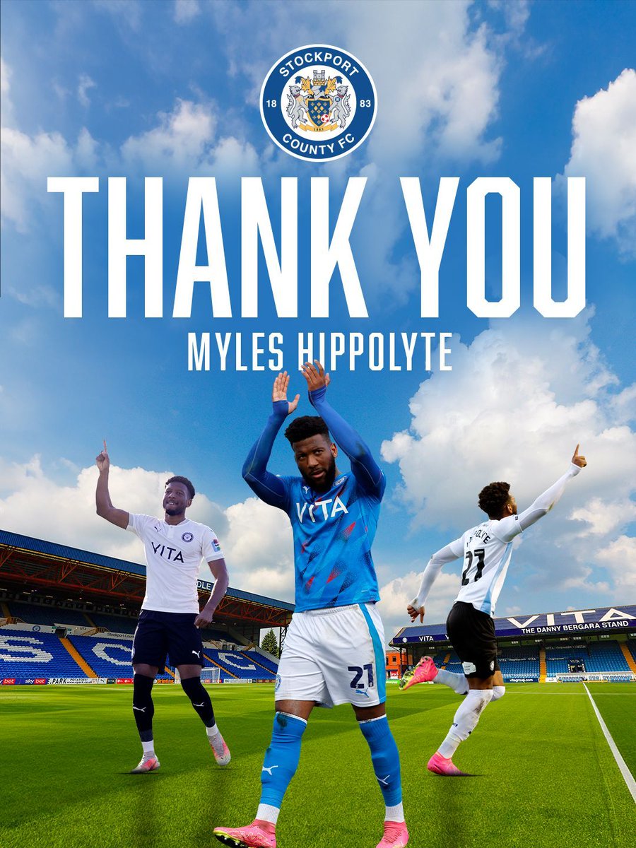 🏆🏆 Another one of our double champions 💙 What a signing this man proved to be 2️⃣1️⃣ Thanks for the memories, Myles 👊 #StockportCounty