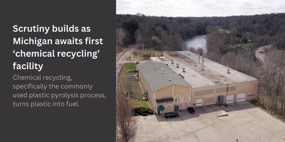 When Gov. Gretchen Whitmer signed off on expansive recycling reforms in December 2022, she also approved a last-minute amendment allowing chemical recycling to be classified as a legal manufacturing process Learn more greatlakesecho.org/2024/03/28/scr… #michigan #greatlakes #environment