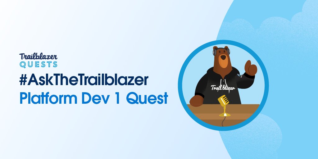 Ahem, @SalesforceDevs! If you're reading this, it's time for #AskTheTrailblazer cert prep! Complete this #TrailblazerQuest as your exam checklist and enter for a chance to win* a Salesforce Certification voucher. Quest on: sforce.co/3JROHGl
