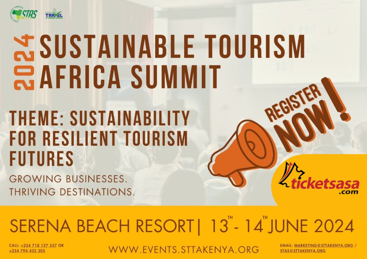 Attending the Sustainable Tourism Africa Summit 2024, in Mombasa Kenya, by @STTAKenya offers the following opportunities: 👌Masterclass on measuring social and ecological impact by @WeAreWeeva. 👌Template for climate Action plan for MSEs in tourism and Toolkit 👌Support to…