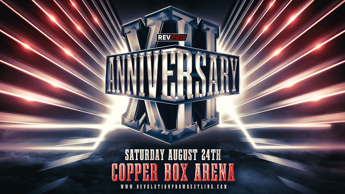 Join us Saturday August 24th live from the Copper Box Arena, London as look to make history again! revolutionprowrestling.com/12yas
