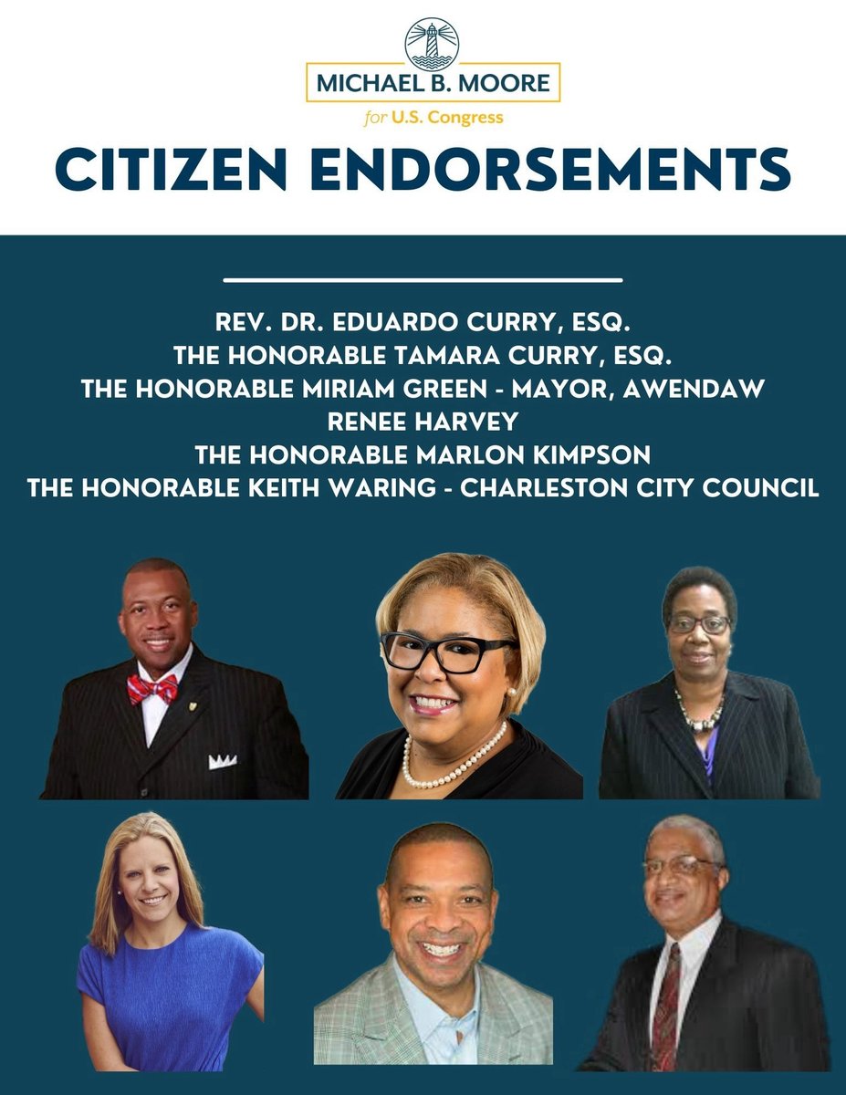 Today, our campaign announced its second round of citizen supporters.

I’m honored to have earned endorsements from this diverse group of Lowcountry advocates, elected officials, and citizen leaders.

With their help, we’re going to flip #SC01 and deliver for working families.